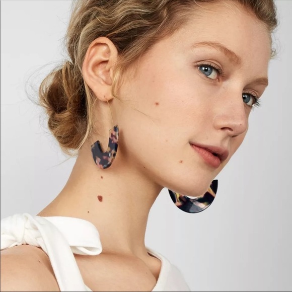 hoops pink resin earrings - Picture 4 of 4